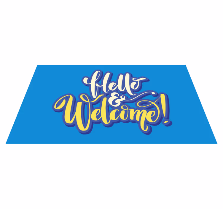 Hello and welcome entrance hall vinyl carpet - TenStickers