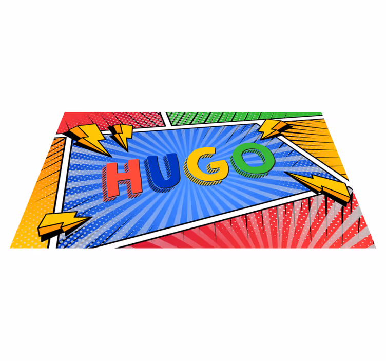 Colorful name with lightings kids vinyl carpet - TenStickers