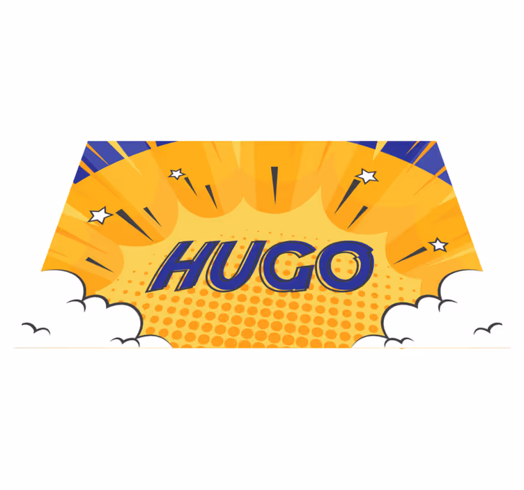 Tailored heroic sunburst custom vinyl carpet - TenStickers