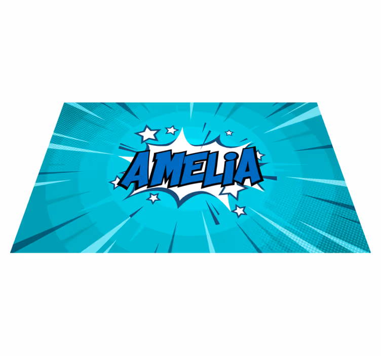 Comic style name teen vinyl carpet - TenStickers