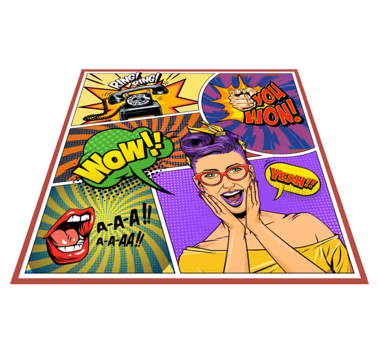 Pop Art Expressions kids vinyl carpet - TenStickers