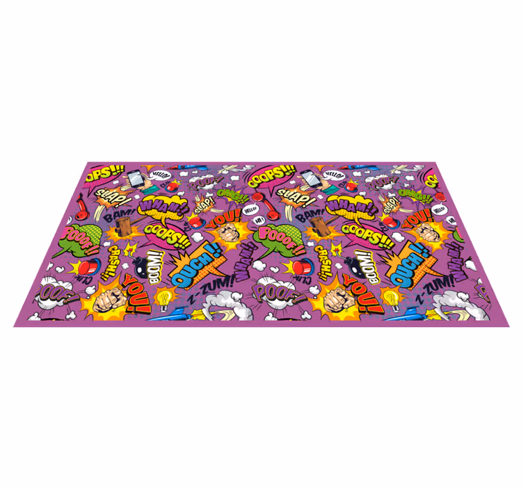 Comic dialogue bubbles teen vinyl carpet - TenStickers