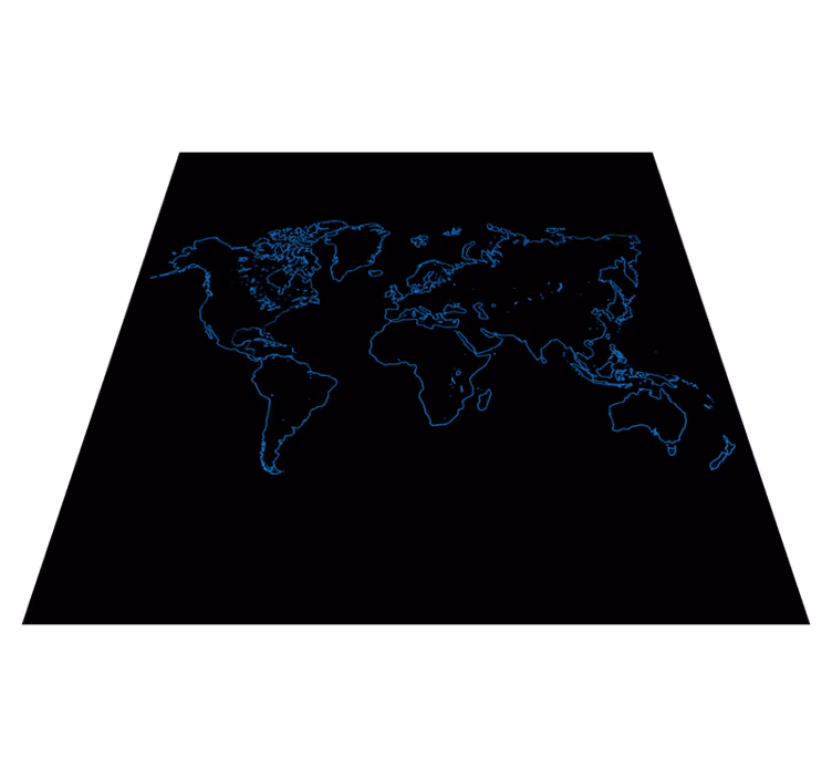 World map vinyl carpet world map outline - TenStickers