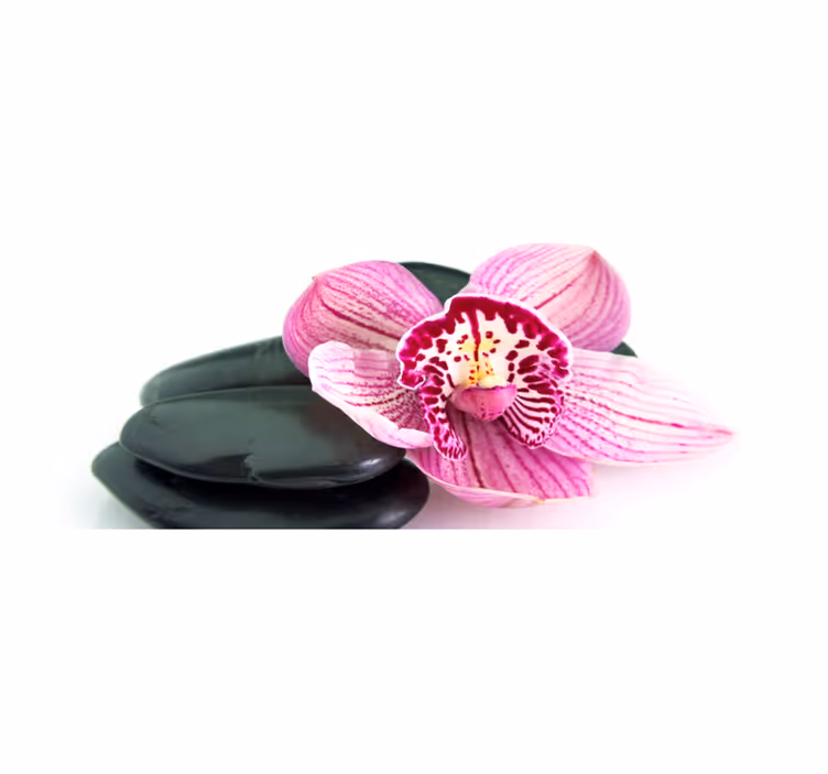 Orchid and Stones floral vinyl carpet - TenStickers
