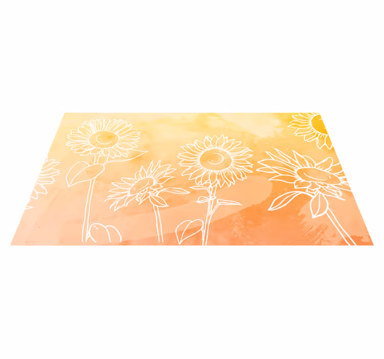 Sunflower Blossom Design floral vinyl carpet - TenStickers