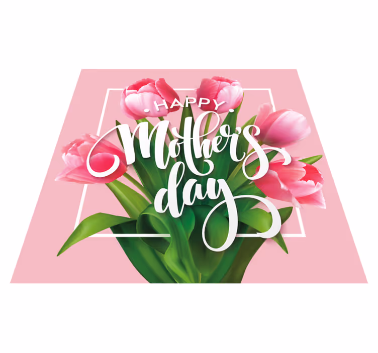 MOTHER'S DAY TULIPS floral vinyl carpet - TenStickers