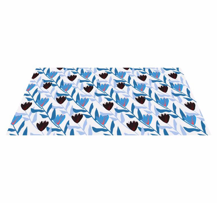 Botanical Leaf Arrangement floral vinyl carpet - TenStickers