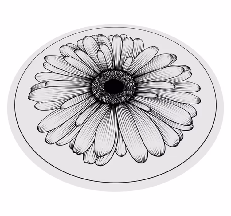 Intricate Floral Illustration floral vinyl carpet - TenStickers