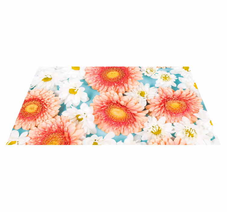 Vibrant blossom floral vinyl carpet - TenStickers