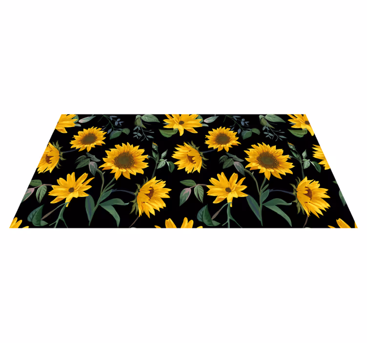 Floral vinyl carpet sunflower floral design - TenStickers