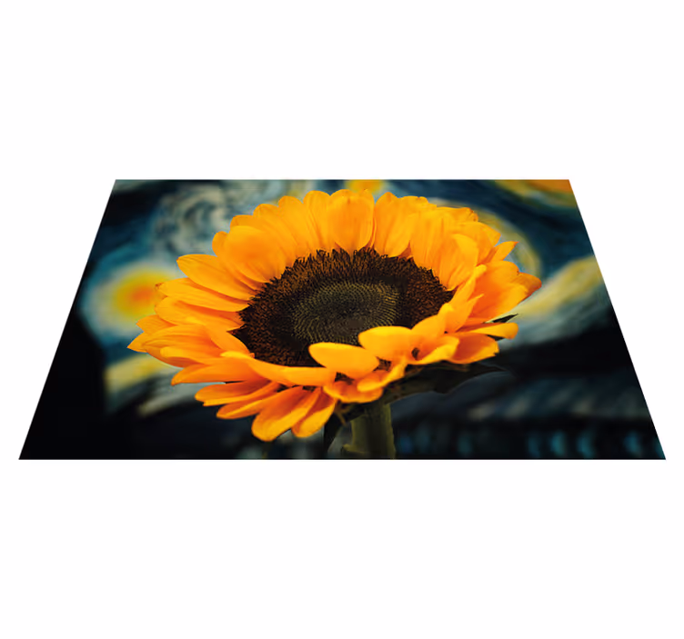 Sunflower Blooming Bright floral vinyl carpet - TenStickers