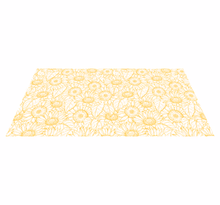 Sunflower Motif floral vinyl carpet - TenStickers