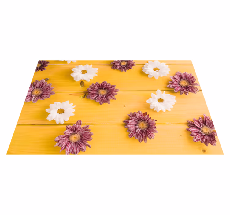 Pink and white petals floral vinyl carpet - TenStickers