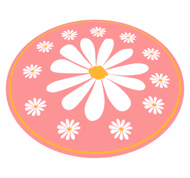 Pink Flower Arrangement floral vinyl carpet - TenStickers