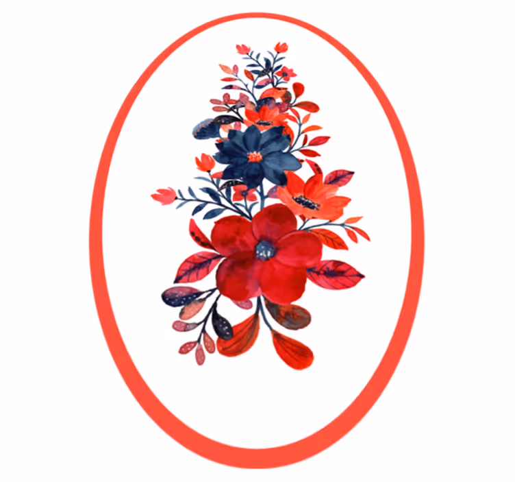 Floral vinyl carpet in blooming design - TenStickers