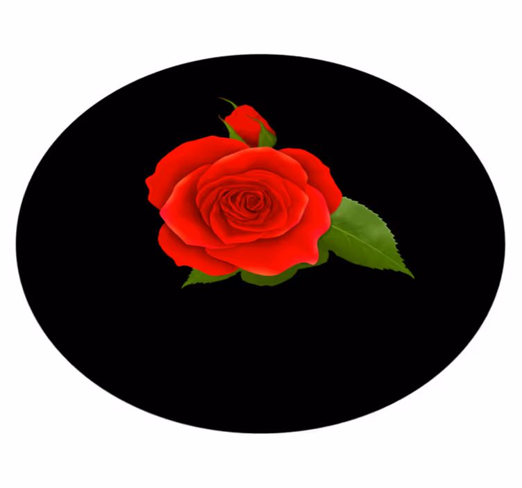 Red Rose Delight floral vinyl carpet - TenStickers