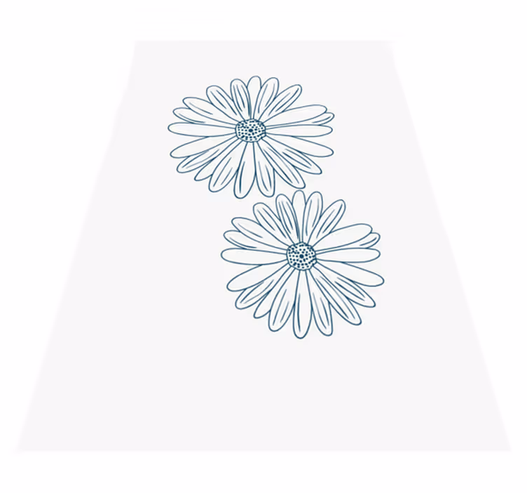 Floral vinyl carpet with a gentle floral essence - TenStickers