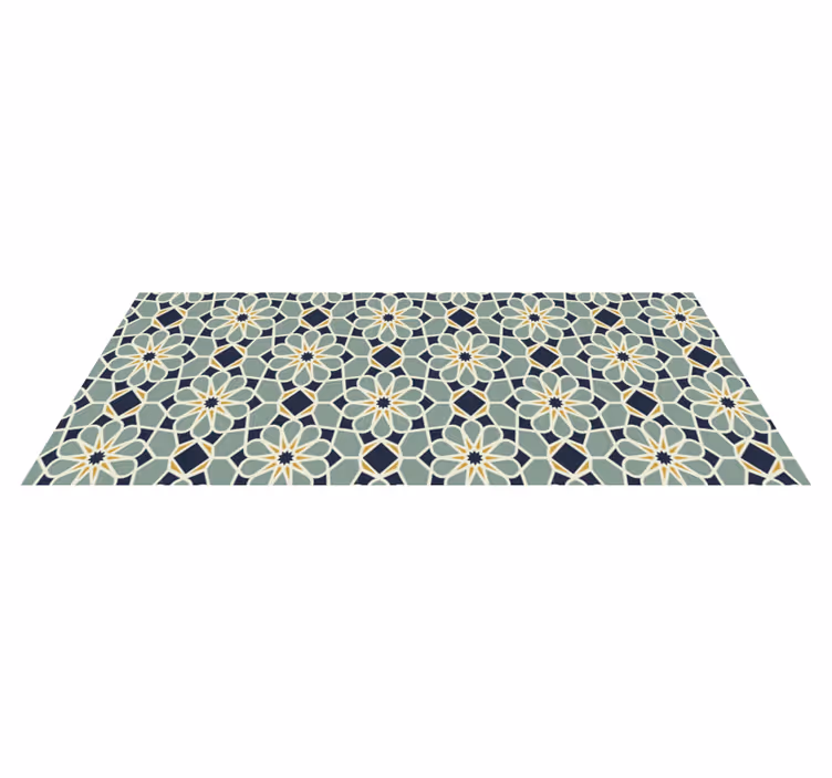 Mosaic vinyl carpet with elegant geometric design - TenStickers