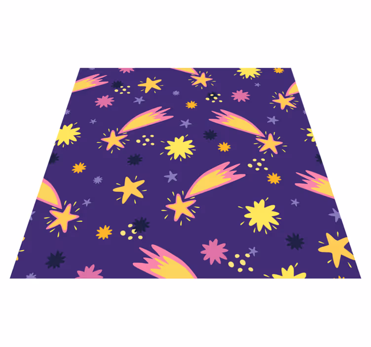 Star vinyl carpet with shooting star design - TenStickers