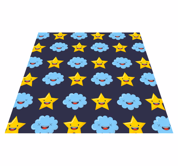 Cheerful Star Clouds star vinyl carpet - TenStickers
