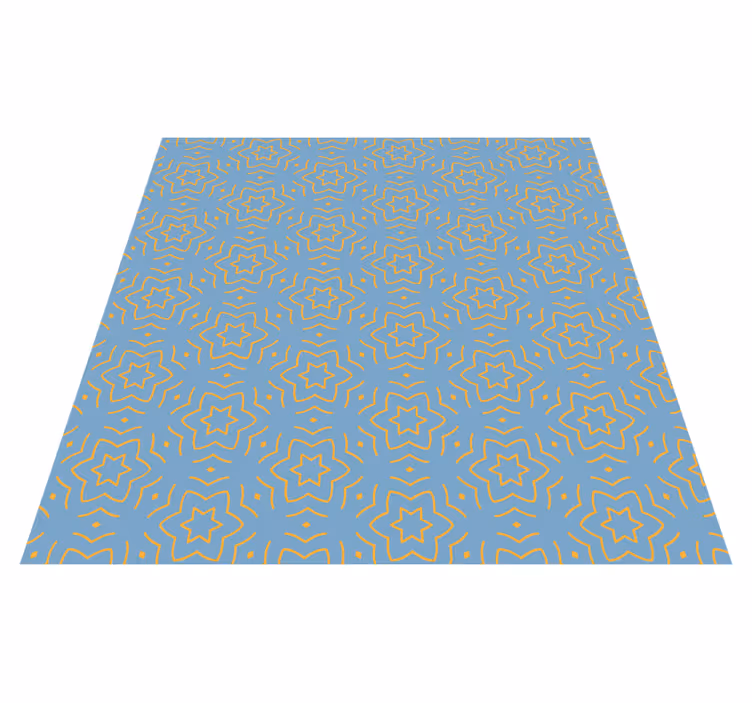 Abstract yelloow pattern star vinyl carpet - TenStickers