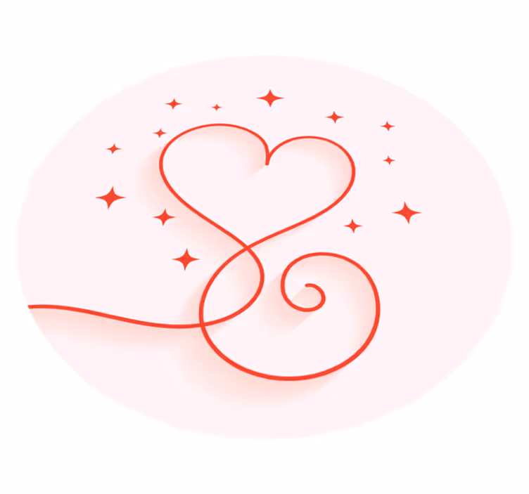 Heart Swirl Pattern bedroom vinyl carpet - TenStickers