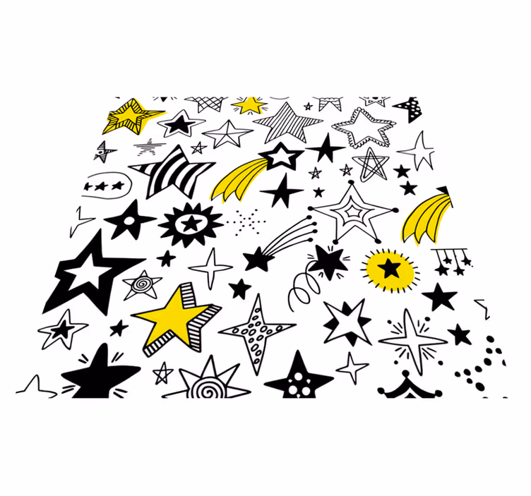 Starry Night Pattern teen vinyl carpet - TenStickers