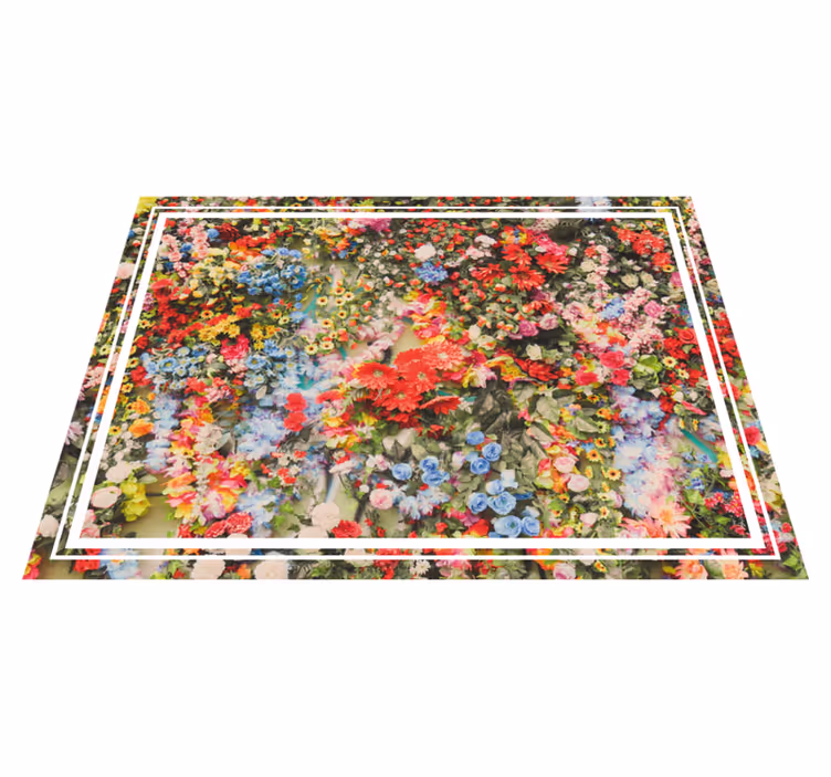Colorful floral motif nature vinyl carpet - TenStickers
