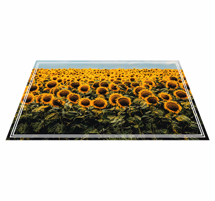 Sunflower Meadow floral vinyl carpet - TenStickers