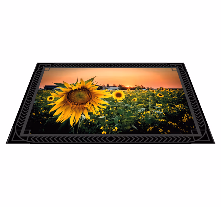 Sunflower sunset floral vinyl carpet - TenStickers