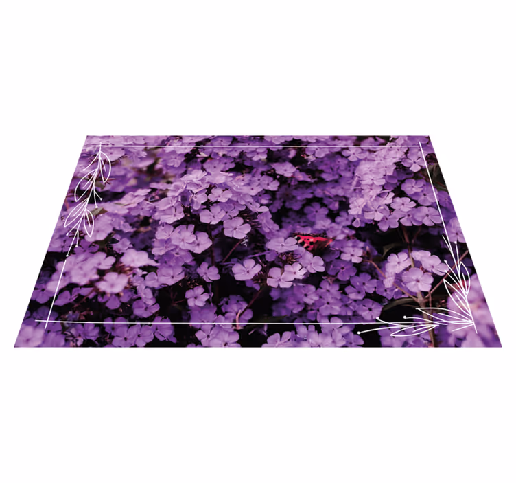 Purple shades floral vinyl carpet - TenStickers