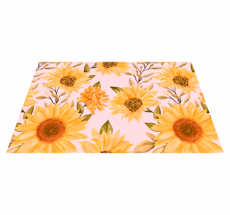 Sunflower Floral Idea floral vinyl carpet - TenStickers