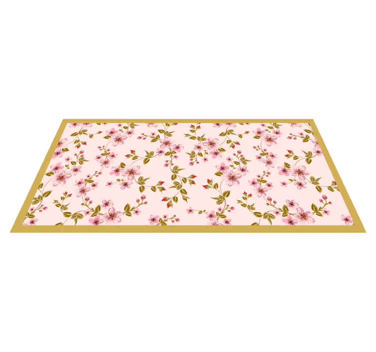 Floral Blossom Emblem floral vinyl carpet - TenStickers