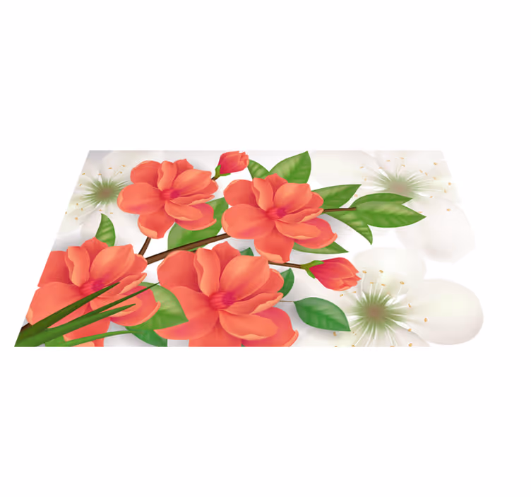 Colorful Blossom Arrangement floral vinyl carpet - TenStickers