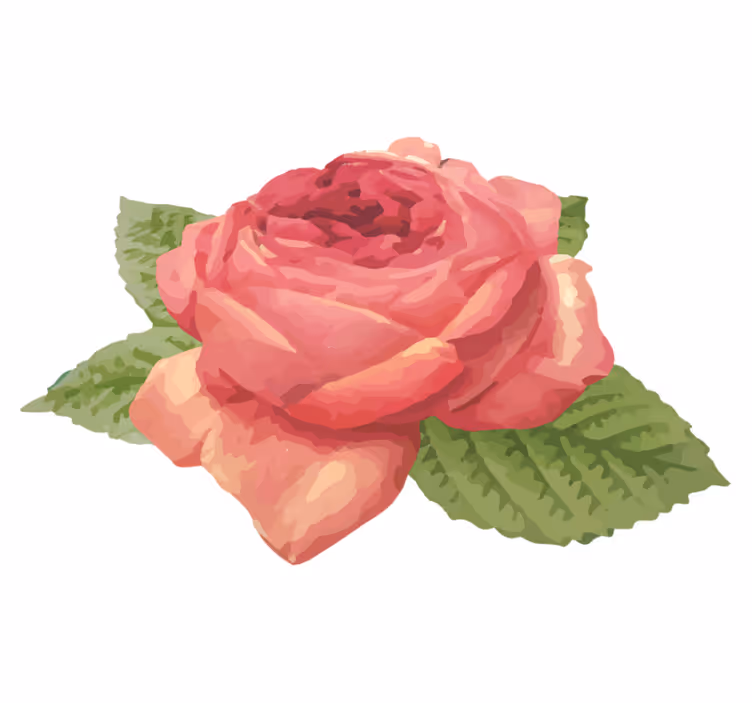 Vibrant Rose Blossom floral vinyl carpet - TenStickers