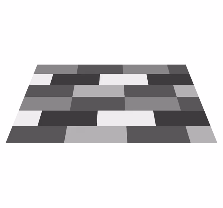 Monochrome Block Layout bathroom vinyl carpet - TenStickers