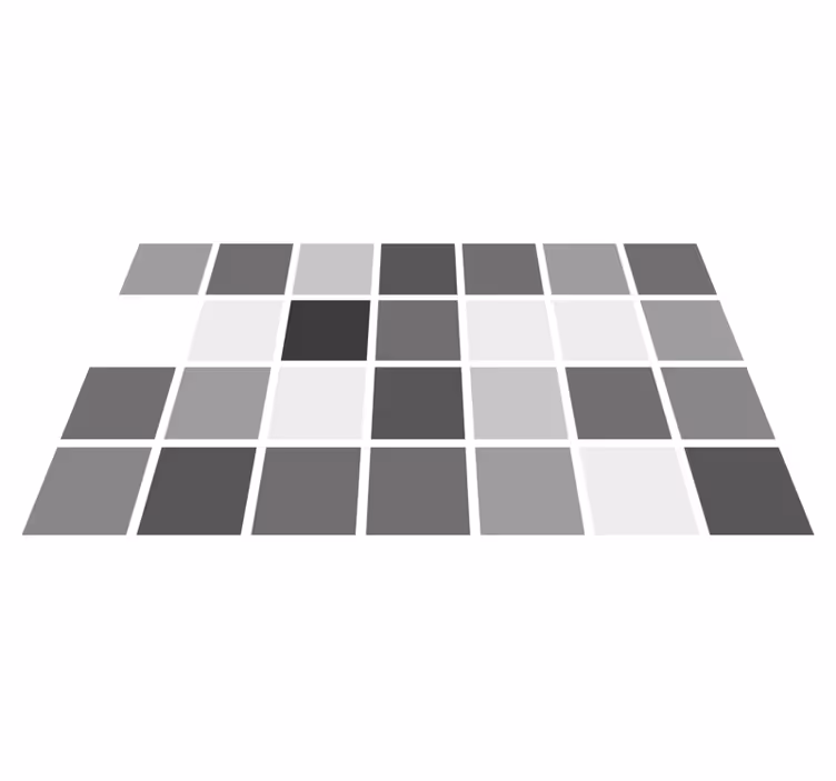 GRAY TONE GRID bathroom vinyl carpet - TenStickers