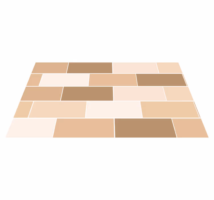 Neutral Brick Tiles bathroom vinyl carpet - TenStickers