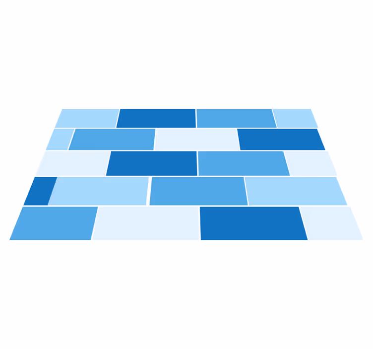 Blue Brick Pattern tile vinyl carpet - TenStickers