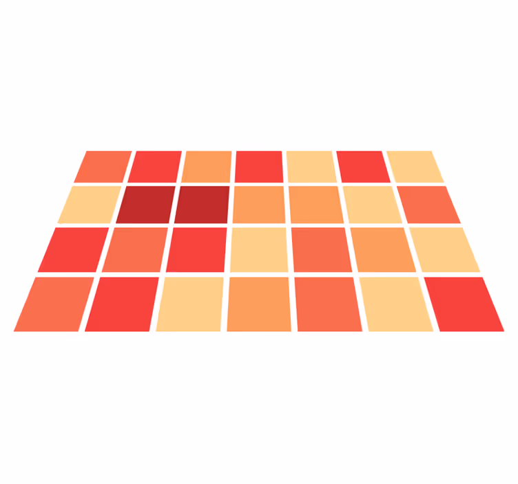Colorful square patterns bathroom vinyl carpet - TenStickers