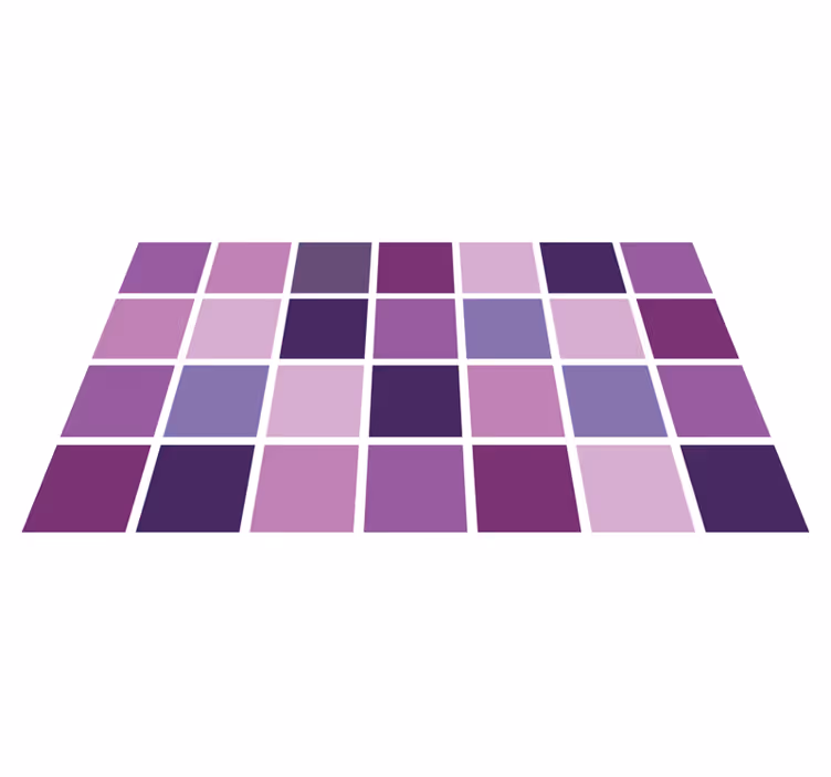 Purple color grid bathroom vinyl carpet - TenStickers
