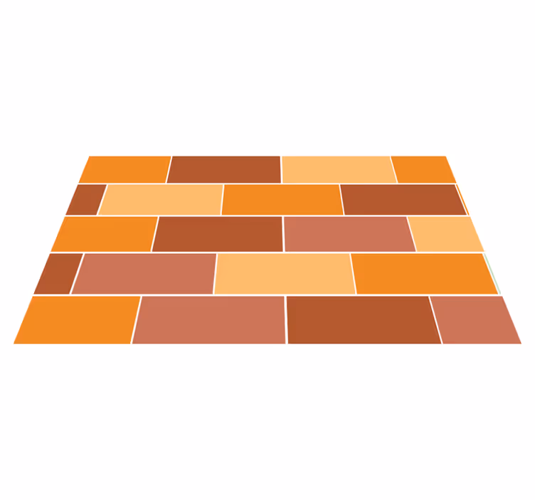 Colorful brick layout bathroom vinyl carpet - TenStickers