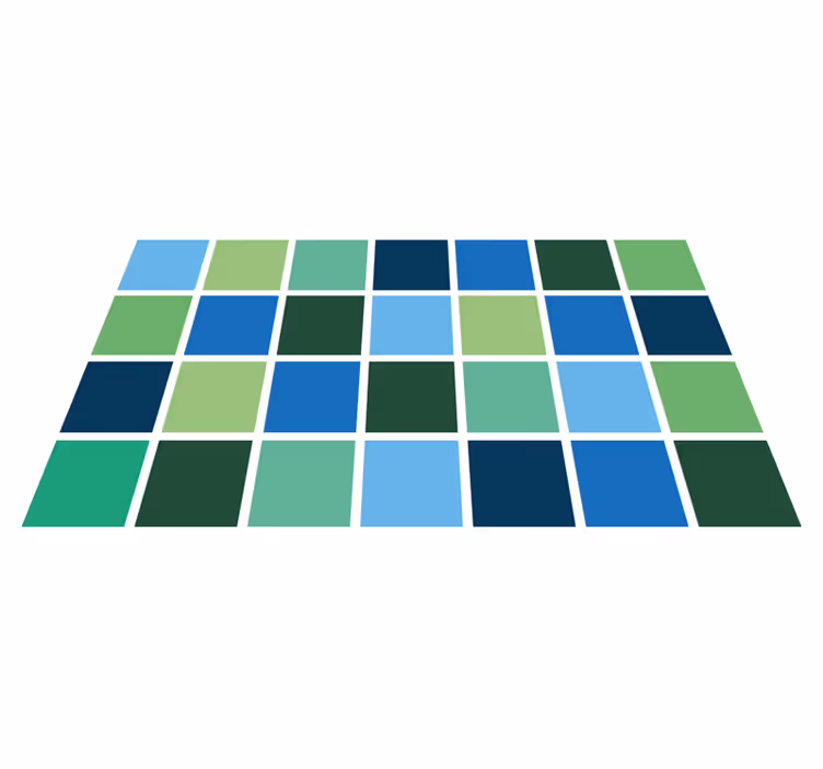 Colorful Square Blocks bathroom vinyl carpet - TenStickers