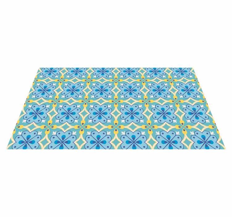 Blooming elements tile vinyl carpet - TenStickers