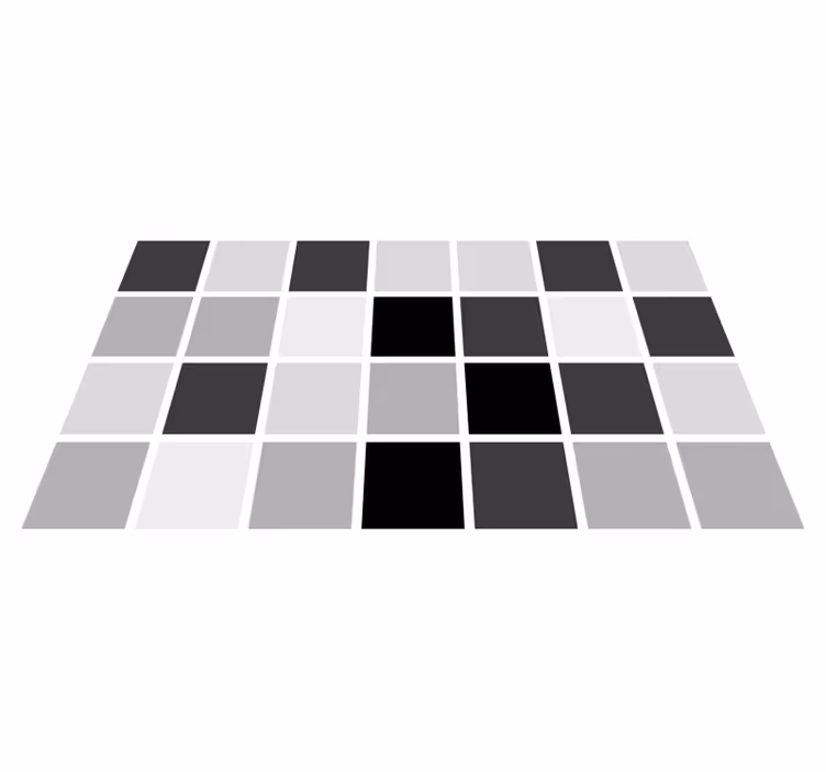 Gray shades squares bathroom vinyl carpet - TenStickers