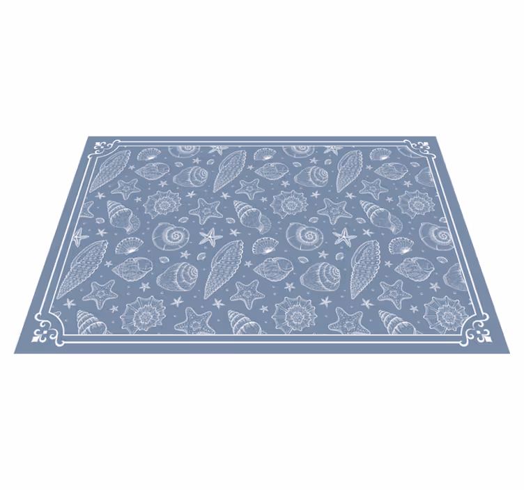 Ocean inspired shells bathroom vinyl carpet - TenStickers