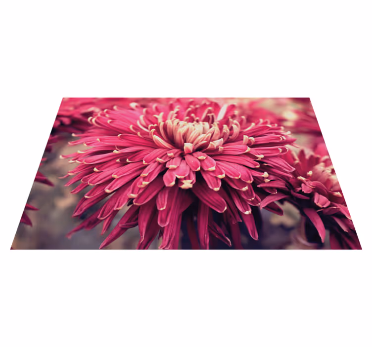 Realistic chrysanthemum floral vinyl carpet - TenStickers