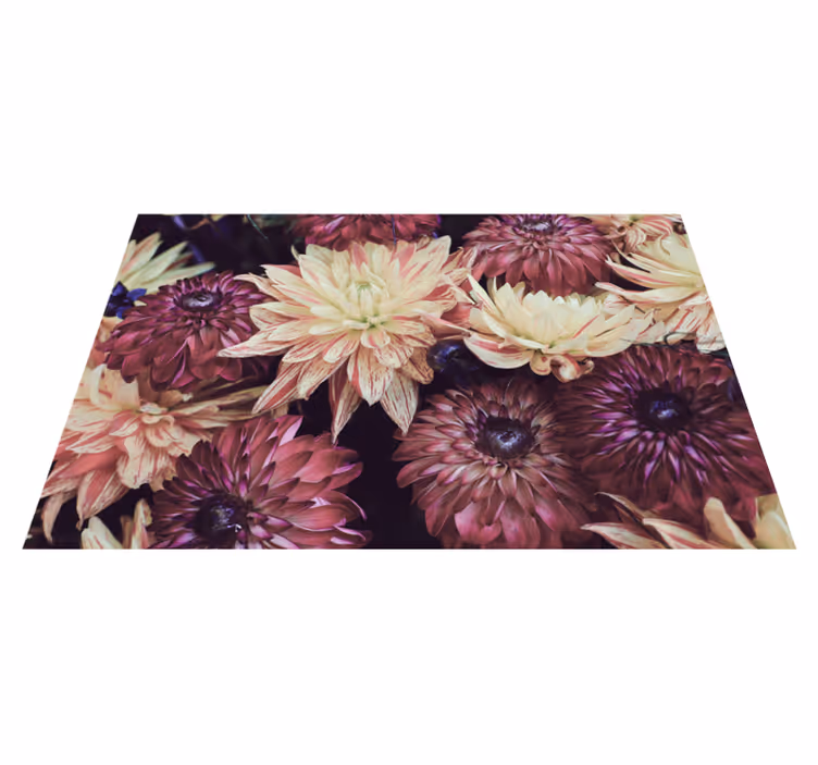 Blooming Dahlia Display floral vinyl carpet - TenStickers