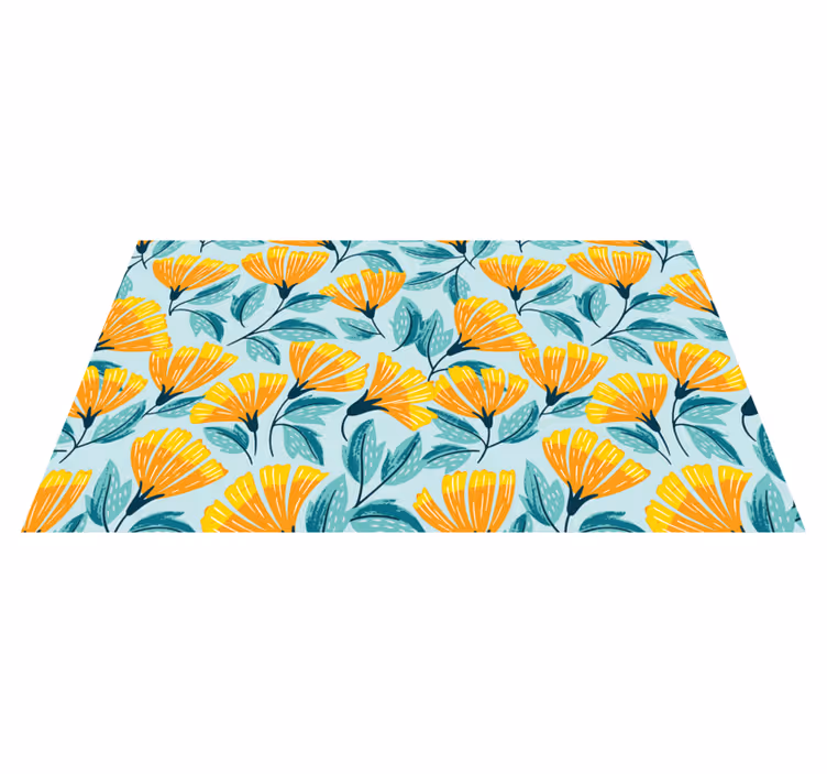 Lively Botanical Motif floral vinyl carpet - TenStickers