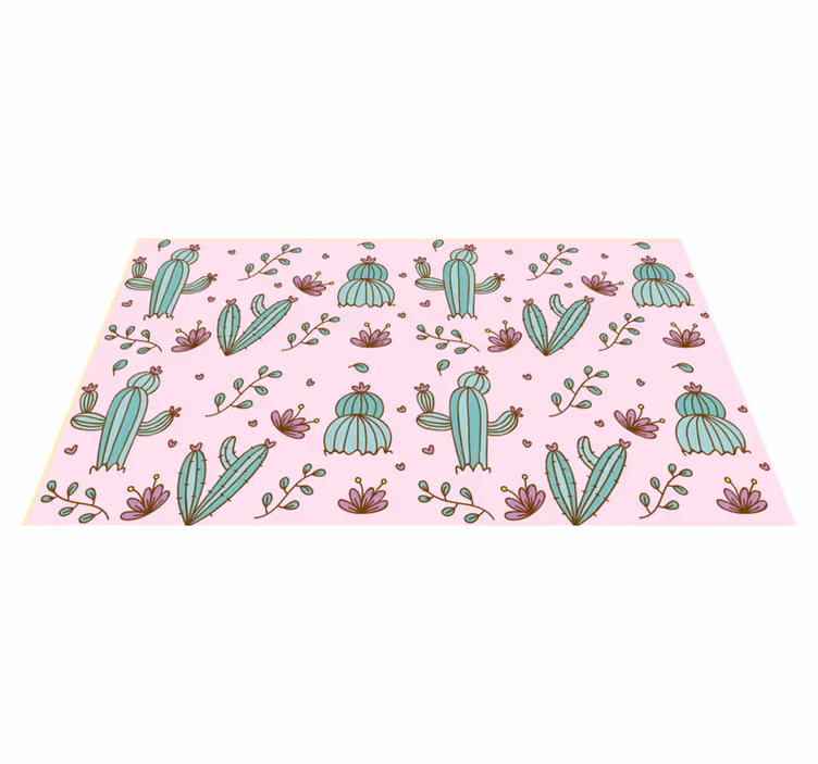 Floral vinyl carpet cactus floral design - TenStickers